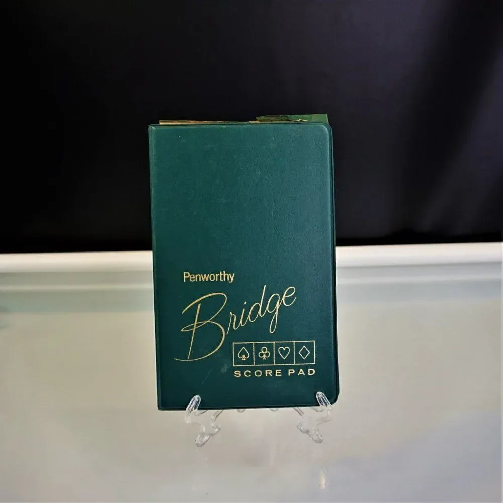 Bridge Score Pad Book Penworthy Vintage Vinyl Cover